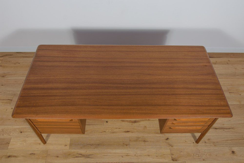 Mid Century Teak Desk By Ib Kofod Larsen For Seffle Möbelfabrik, Sweden, 1950s photo buy