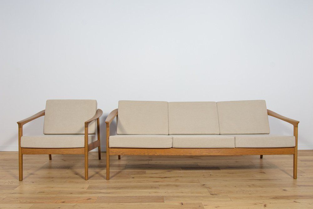 Set Of Mid Century Sofa And Armchair Monterey /5 161 By Folke Ohlsson For Bodafors, 1968 photo furniture