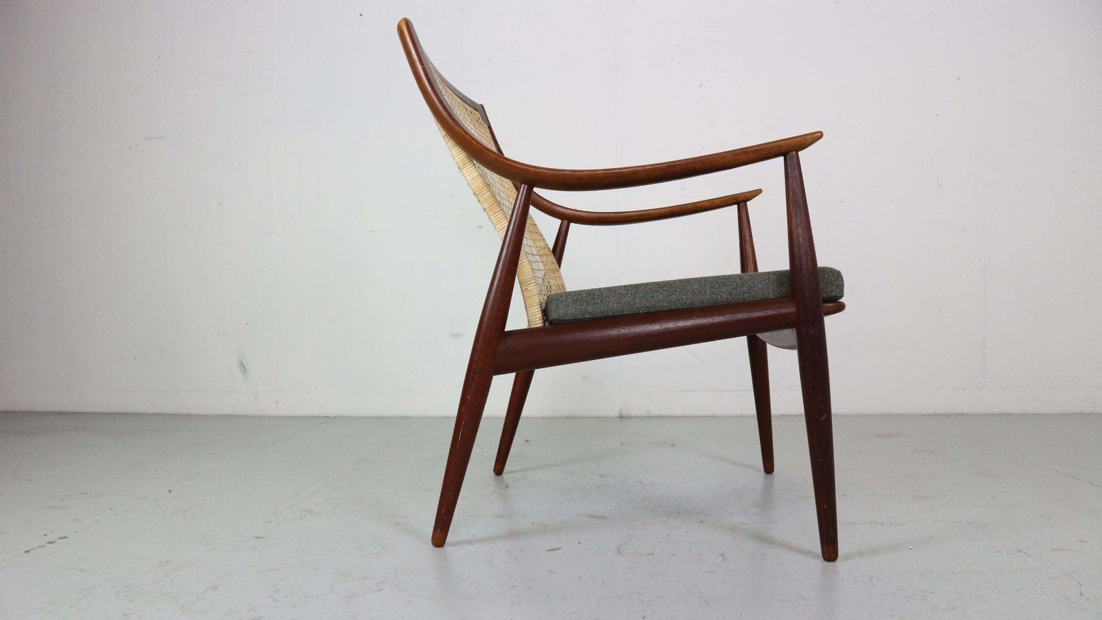 Peter Hvidt& Orla Mølgaard Nielsen Fd146 Cane Back Easy Chair, Denmark photo vinterior