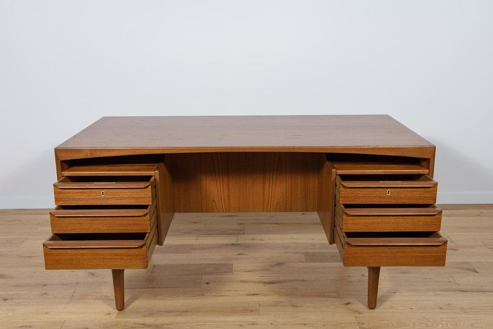 2775.0 Mid Century Freestanding Teak Desk By Valdemar Mortensen, 1960s photo