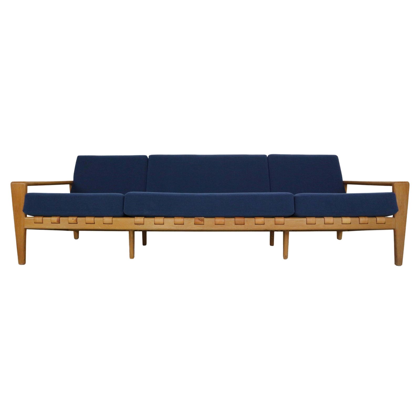 Svante Skogh Swedish Model  "Bodö" Oak 3, 5 Seater Sofa For Säffle Möbler, 1950