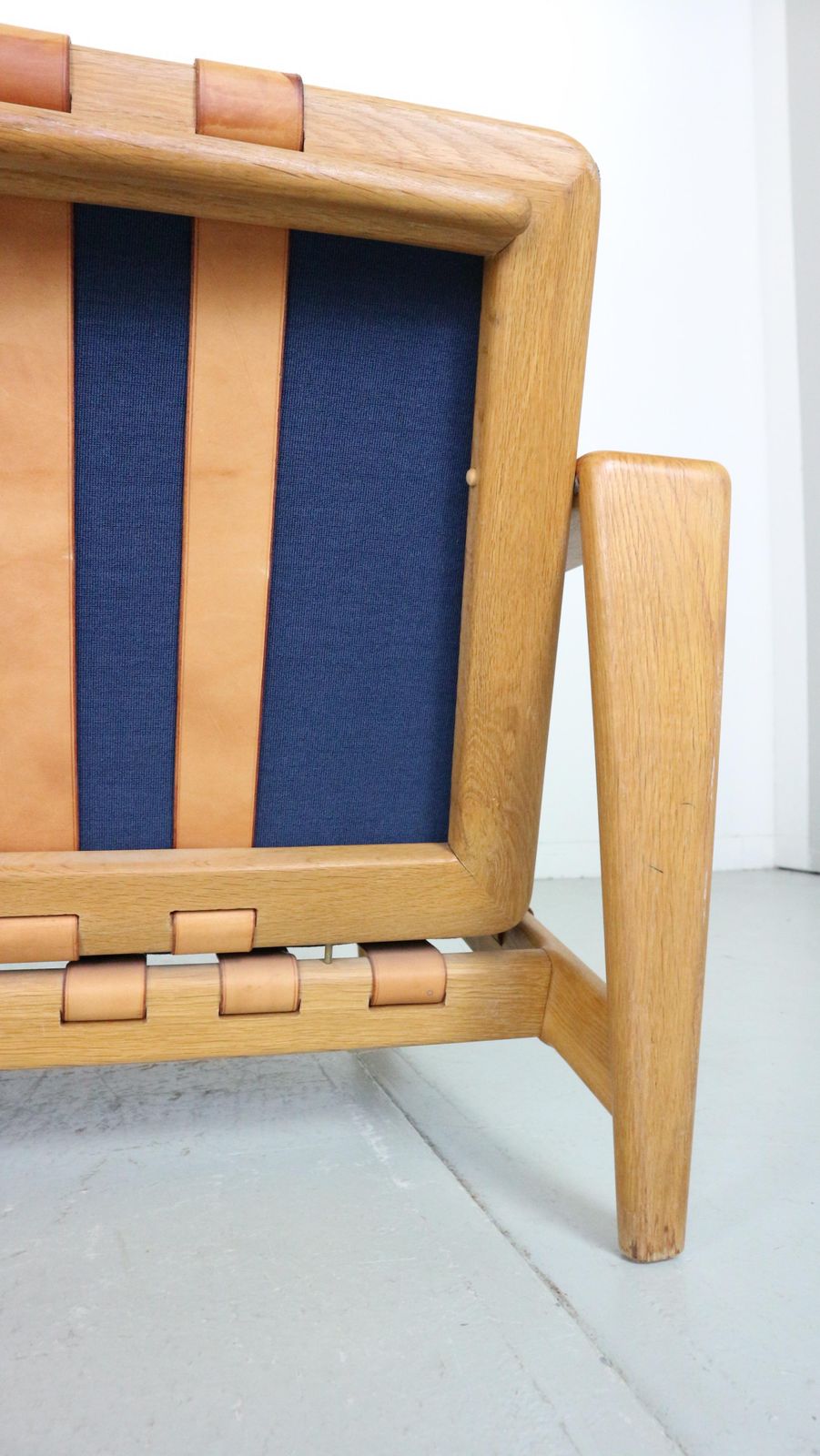 4950.0 Svante Skogh Swedish Model  "Bodö" Oak 3, 5 Seater Sofa For Säffle Möbler, 1950 photo