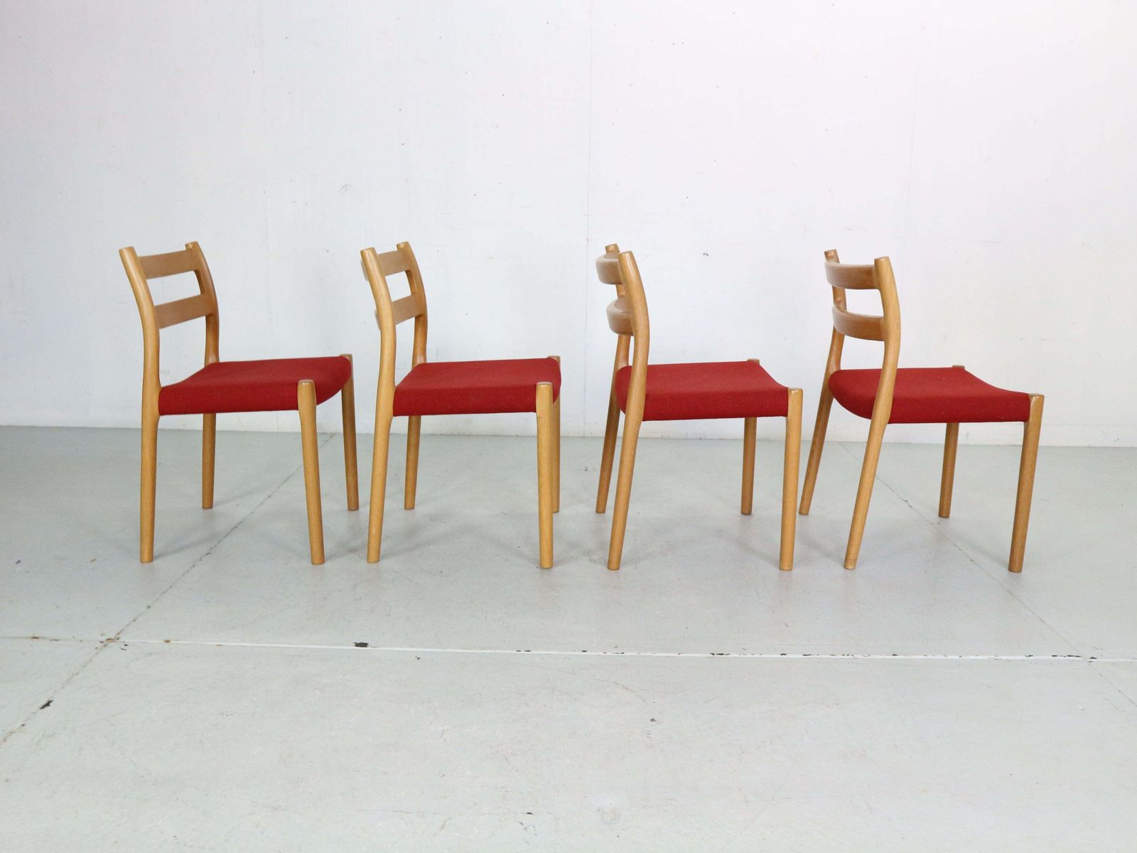 photo furniture Niels Otto Moller Set Of 4 Dining Chairs Model 84 For Højbjerg, Denmark 1970s