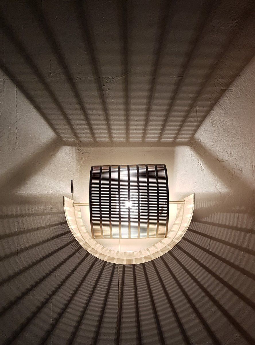 Silver Shogun Wall Lamps By Mario Botta For Artemide, 1980s, Set Of 2