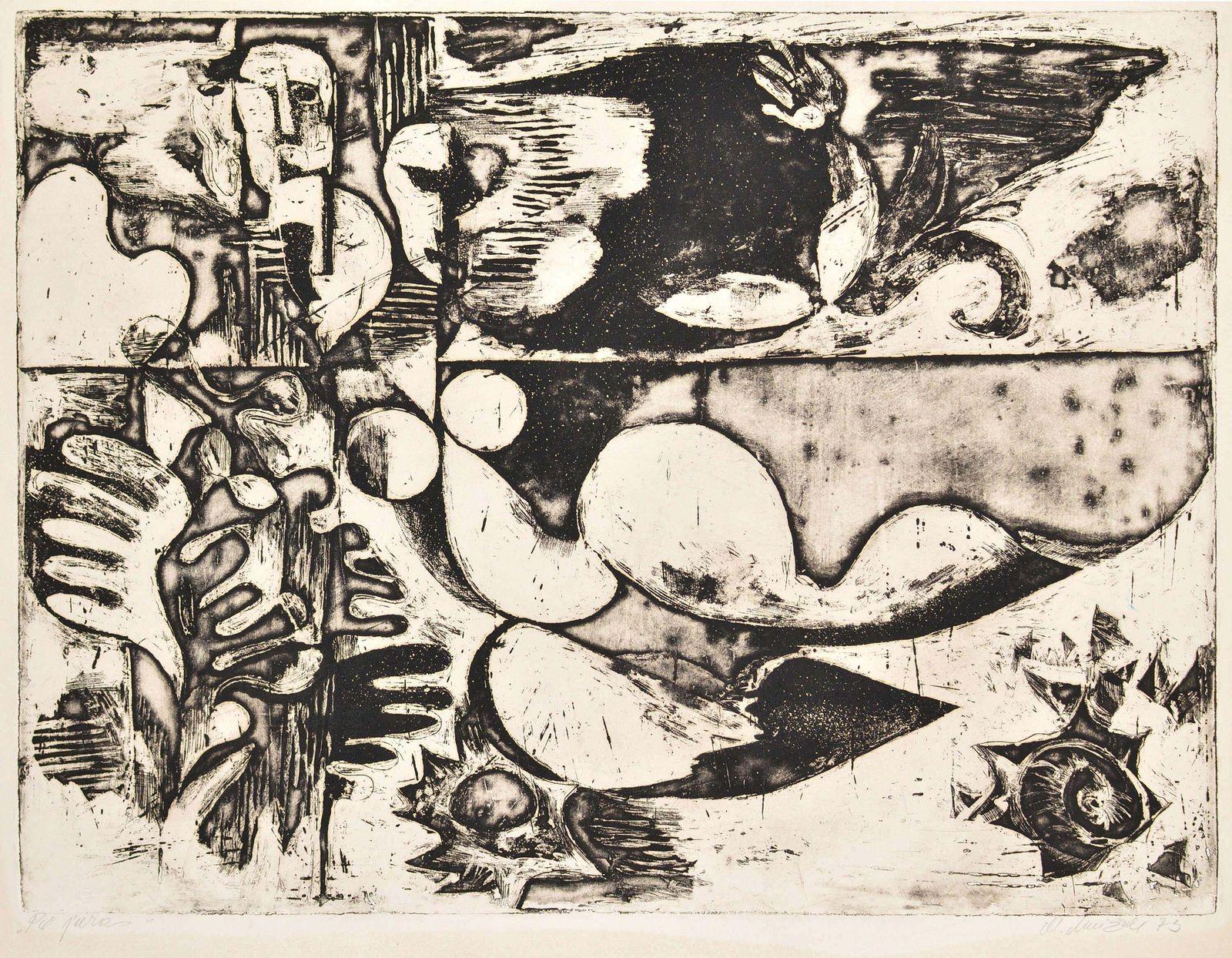 Malda Muizuleby The Sea. 1975. Paper, Etching, 49x64.5 Cm1975