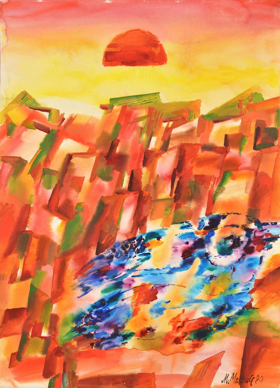 Malda Muizulechanged World. Paper, Watercolor, 60x80 Cm1980