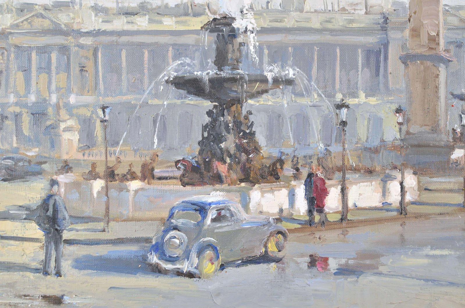 Constantine Klugepalace De La Concorde, Paris. 1950. Canvas, Oil. 54x65 Cm. Frame Size 70x81 Cm photo furniture
