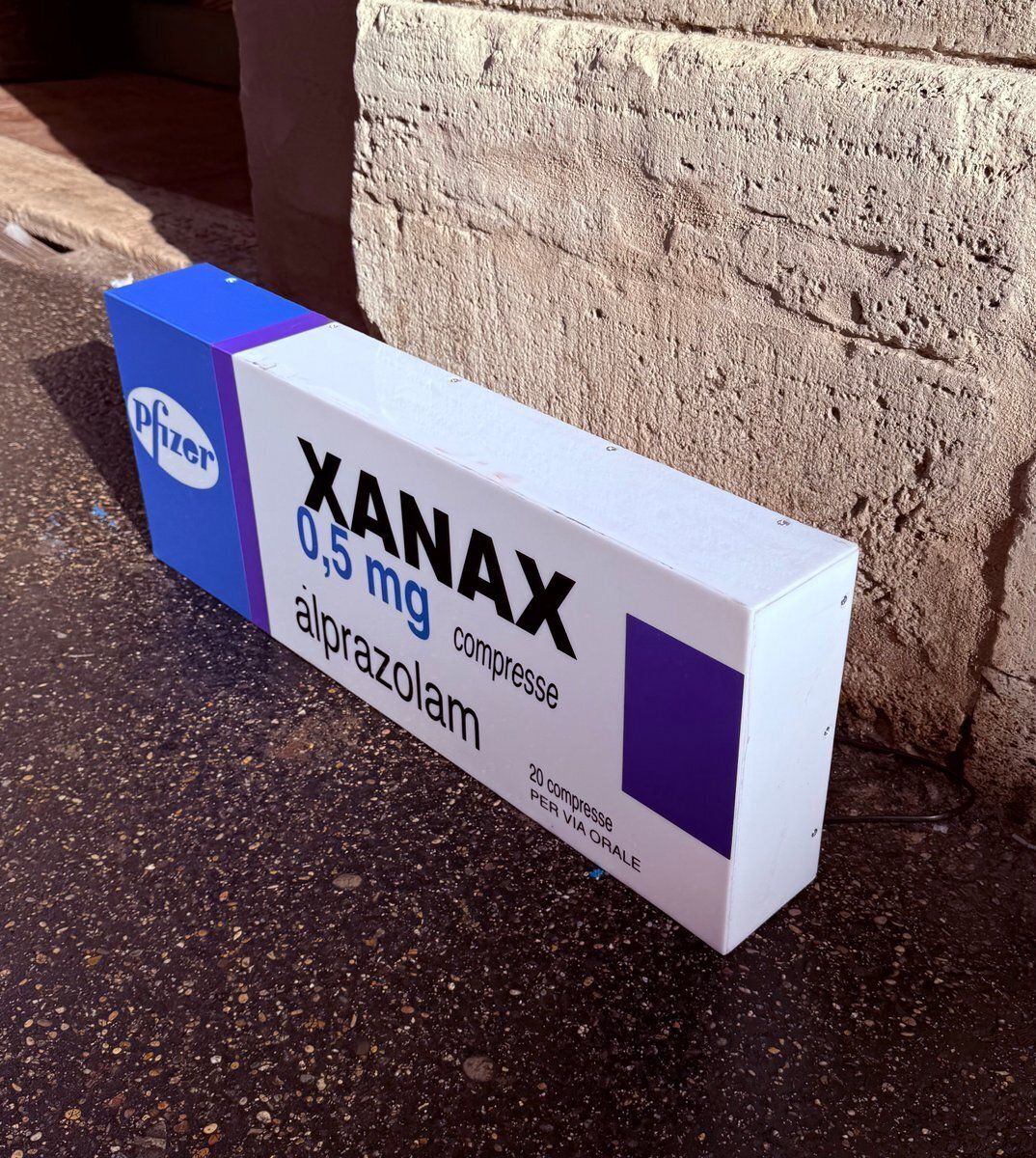Vintage Xanax Sign, 1980s photo for sale