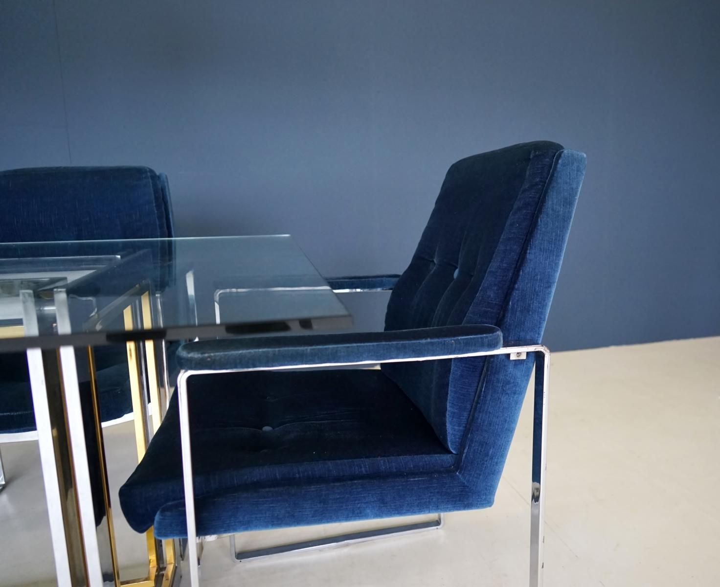 Vintage Velvet Armchairs By Miller Borgsen For Röder & Söhne, Set Of 4 photo vintage