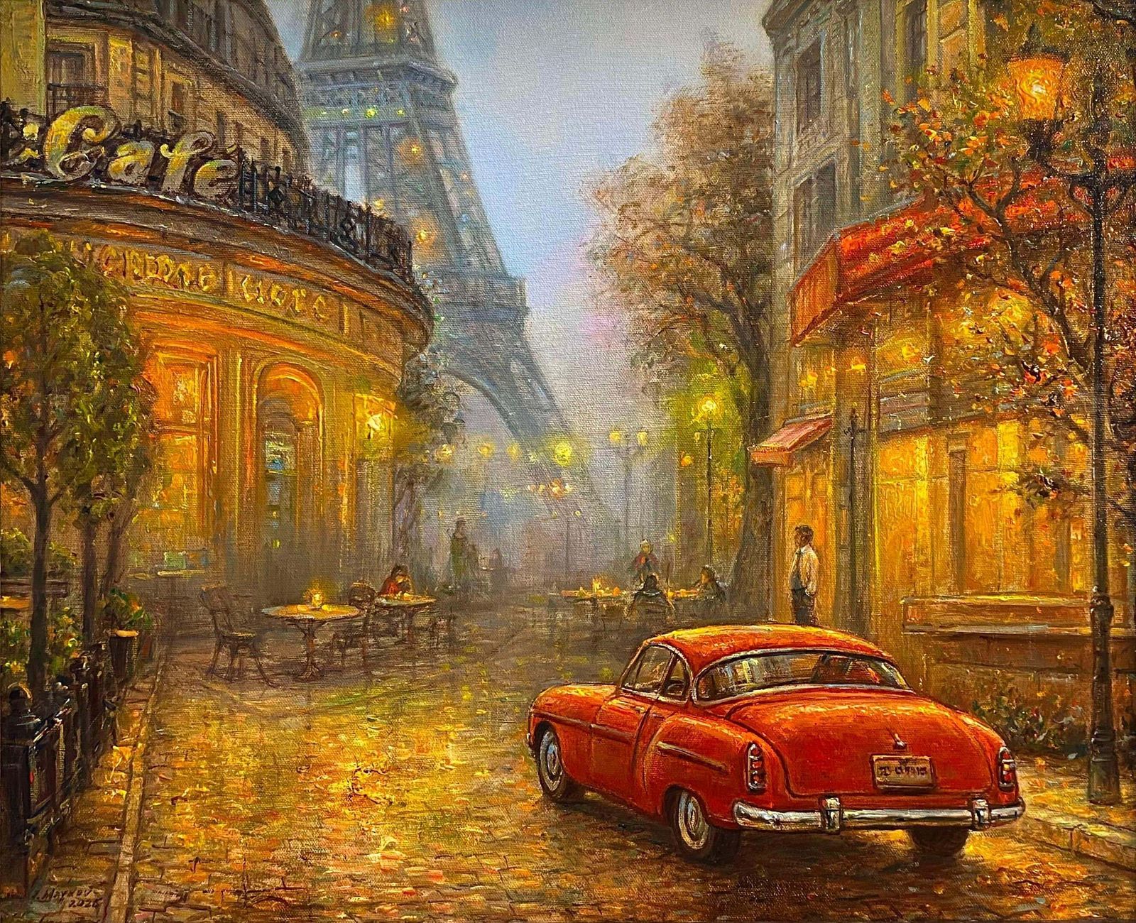 Igor Maikovcafé Parisien. 2025. Oil On Canvas. 50x60 Cm1994