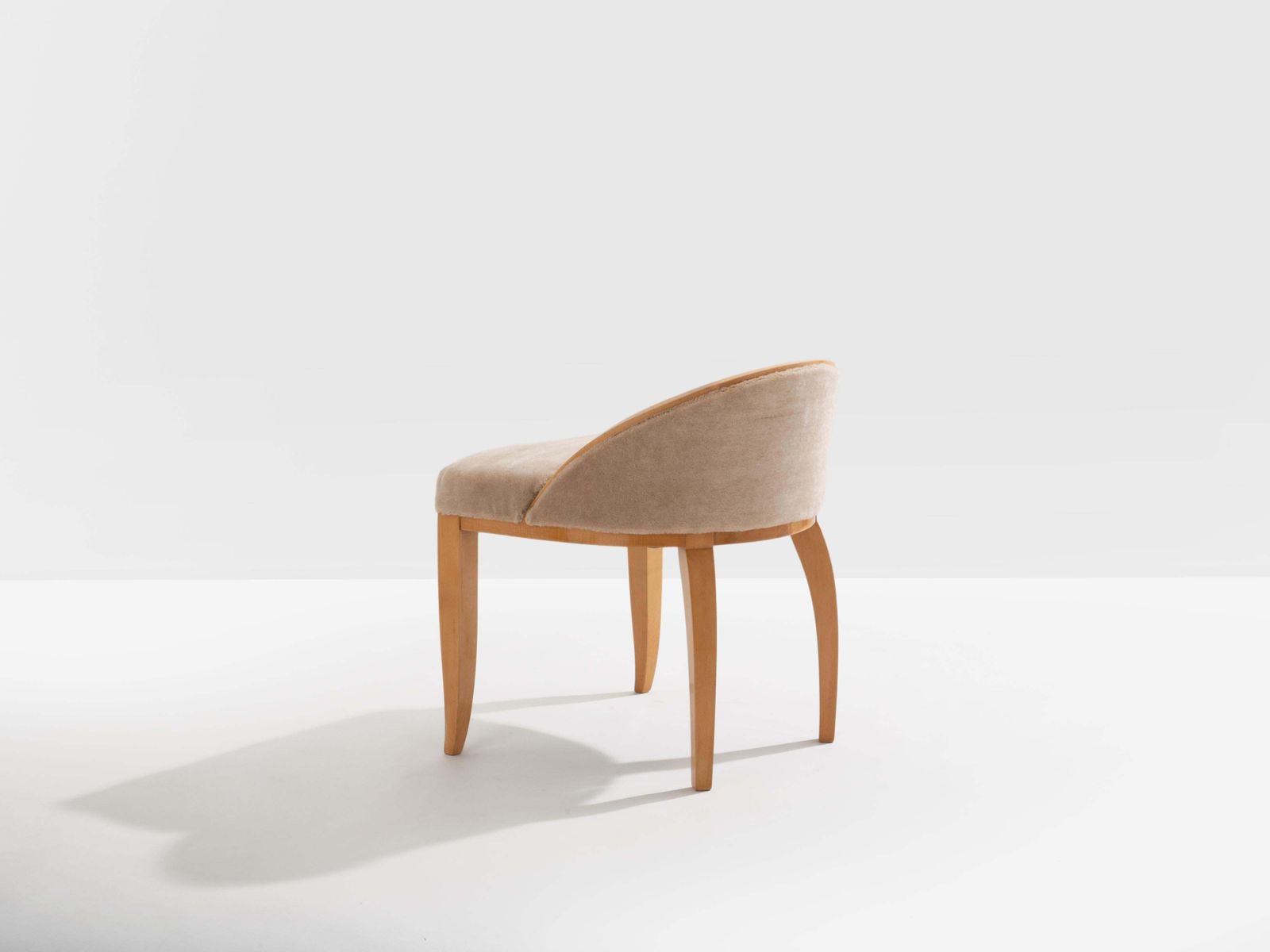 Fauteuil de bureau ou de coiffeuse André Arbus en sycomore et velours mohair, 1934 photo 14521.0