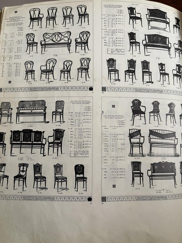 Hand Pantographed Khon Chairs From Thonet, 1906, Set Of 6 photo furniture
