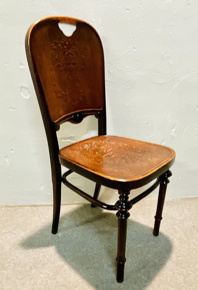 Hand Pantographed Khon Chairs From Thonet, 1906, Set Of 6 photo buy