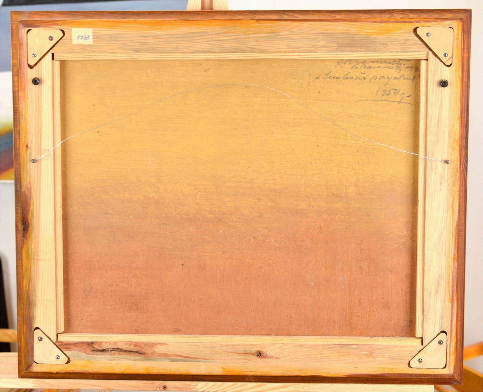 photo for sale Alfejs Bromults Courtyard, Cardboard/Oil, 43x55 Cm, 19541954