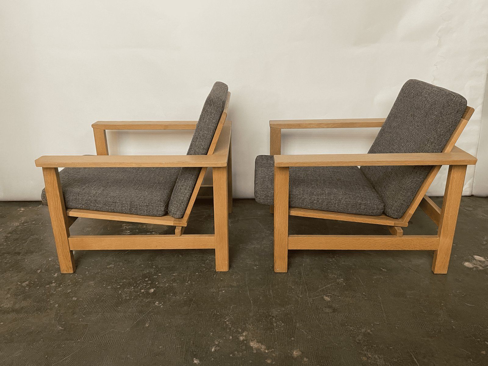 Danish Oak Lounge Chairs By Søren Holst For A/S Fredericia Stolefabrik, 1980s, Set Of 2 photo buy