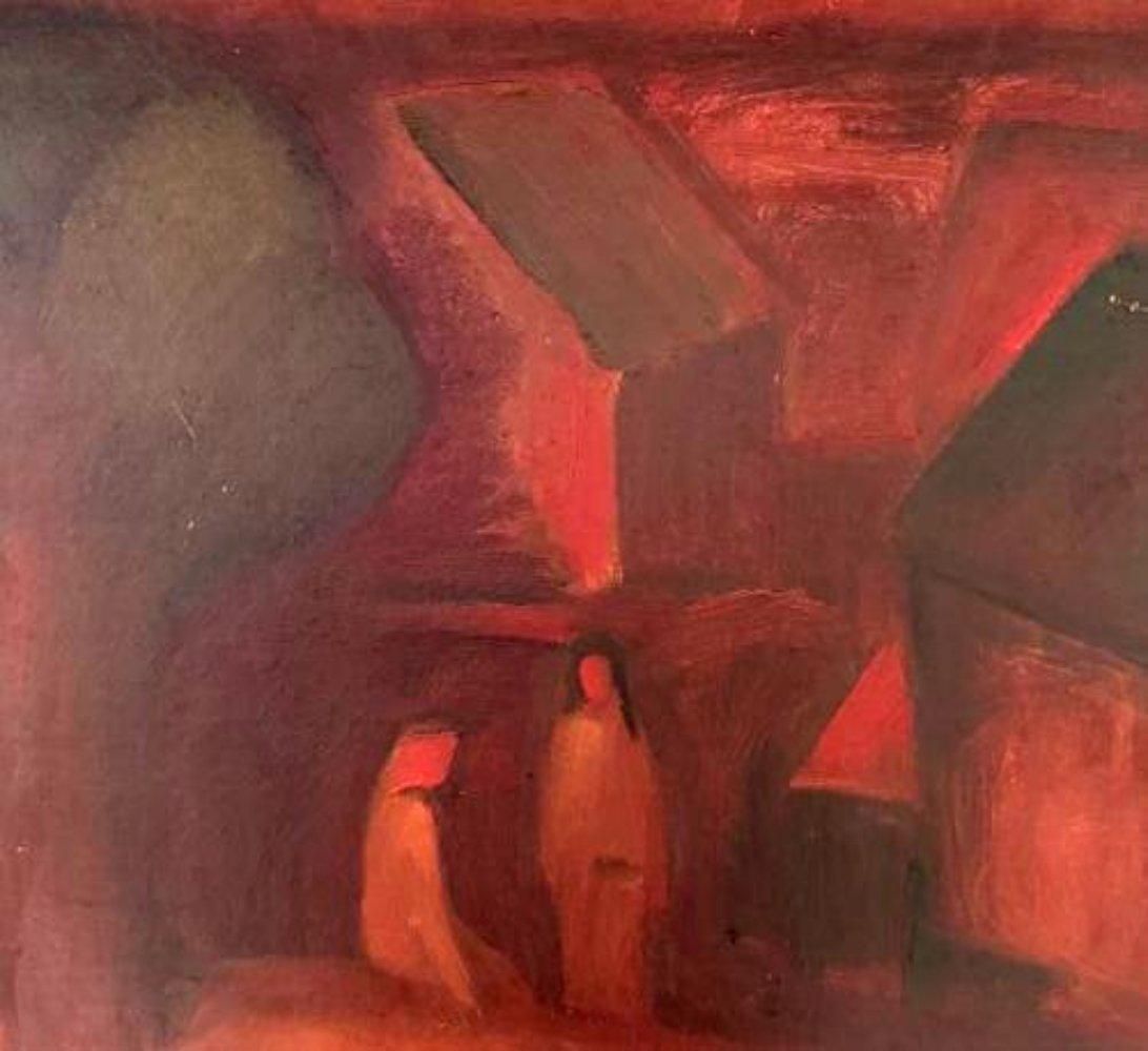 Aleksandr Rodin (1922 2001)double Sided Landscape  Cardboard/Oil, 65x73 Cm photo for sale