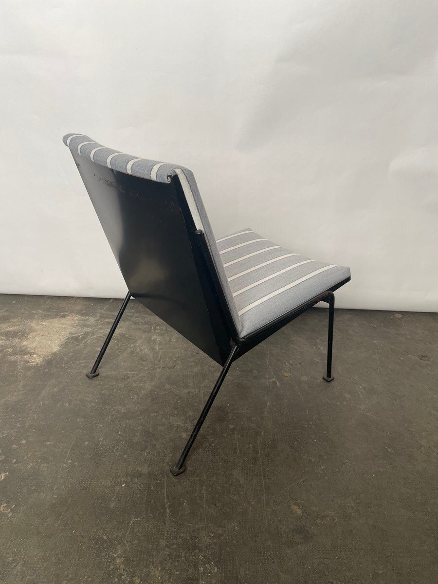 Striped Oase Lounge Chair By Wim Rietveld For Ahrend De Cirkel, 1958, 1950s photo vinterior