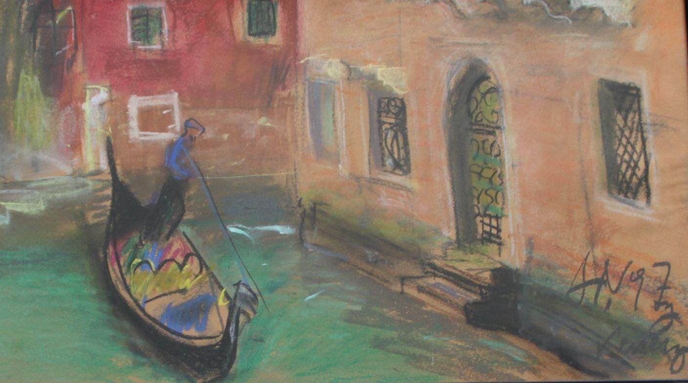 Arturs Nikitinsartur Nikitin(1936 2022) Venice, Paper/Pastel, 49x60 Cm1997 photo for sale