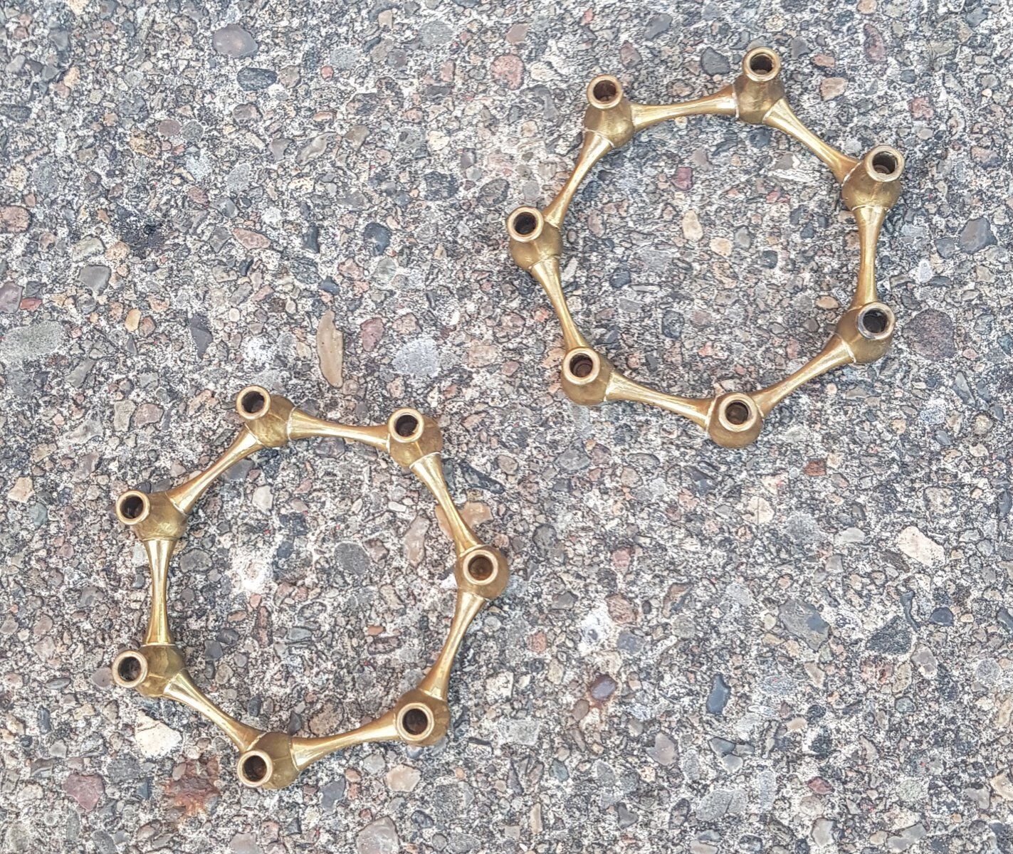 Danish Brass Candleholders By Jens Quistgaard From Dansk Design, 1960s, Set Of 2 photo furniture