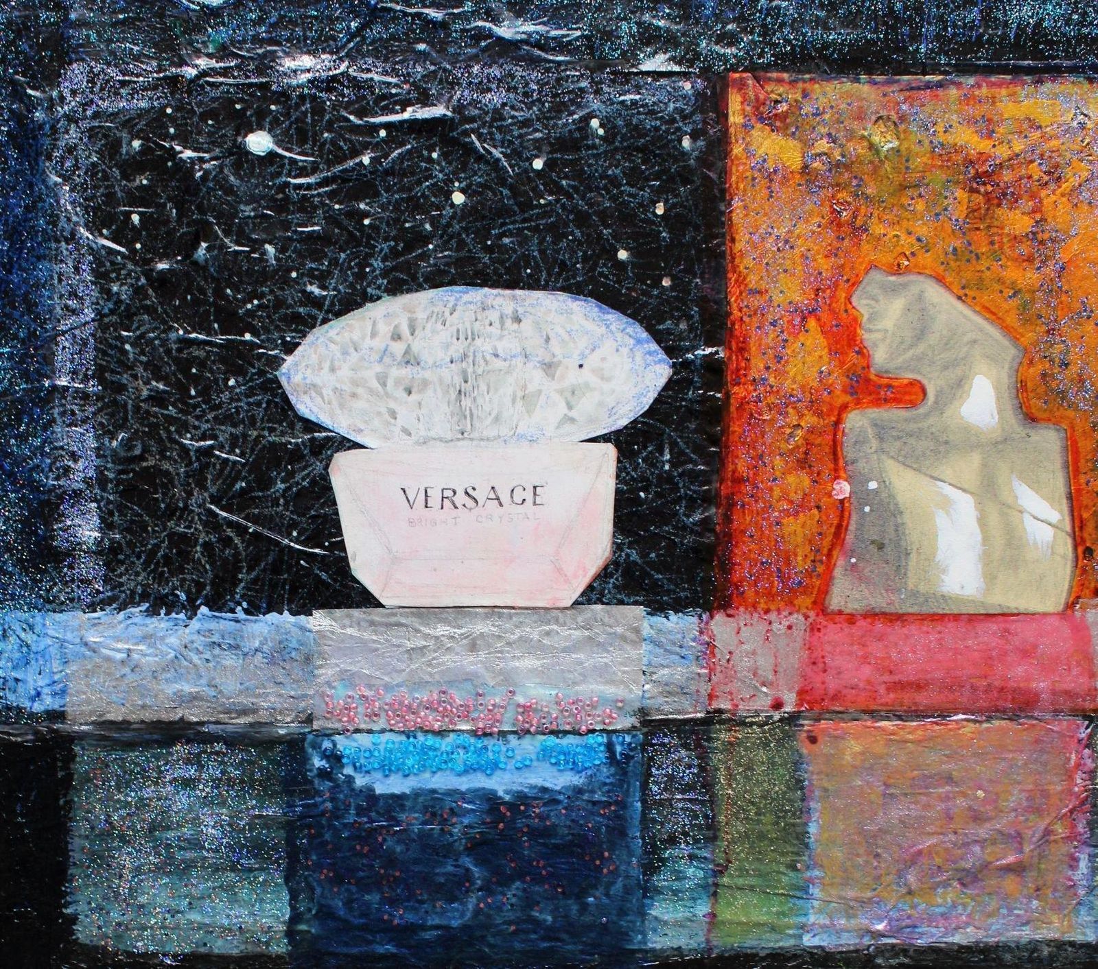 Liga Kalninaversace&Eilish. 2024. Canvas/Mixed Media, 30x40 Cm2024 photo Art