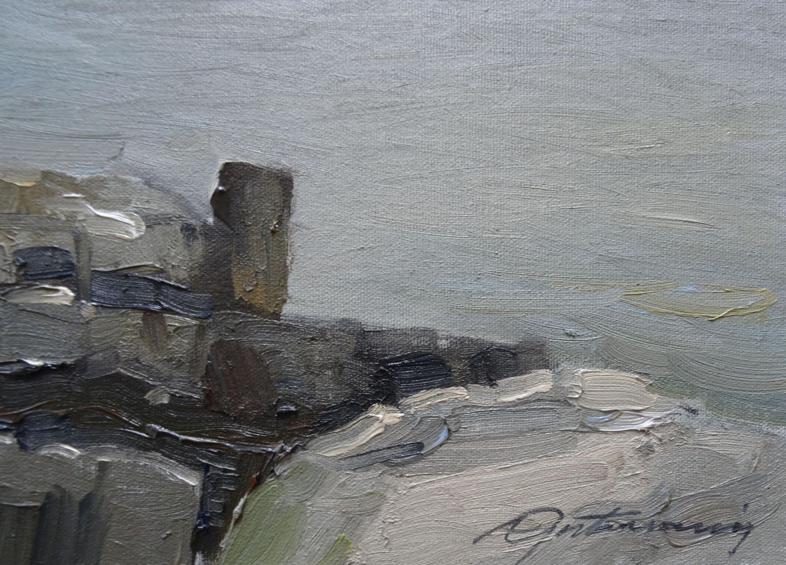 Gutmanis Andislapmezciems Pier  Oil/Canvas, 50x80 Cm2021 photo furniture