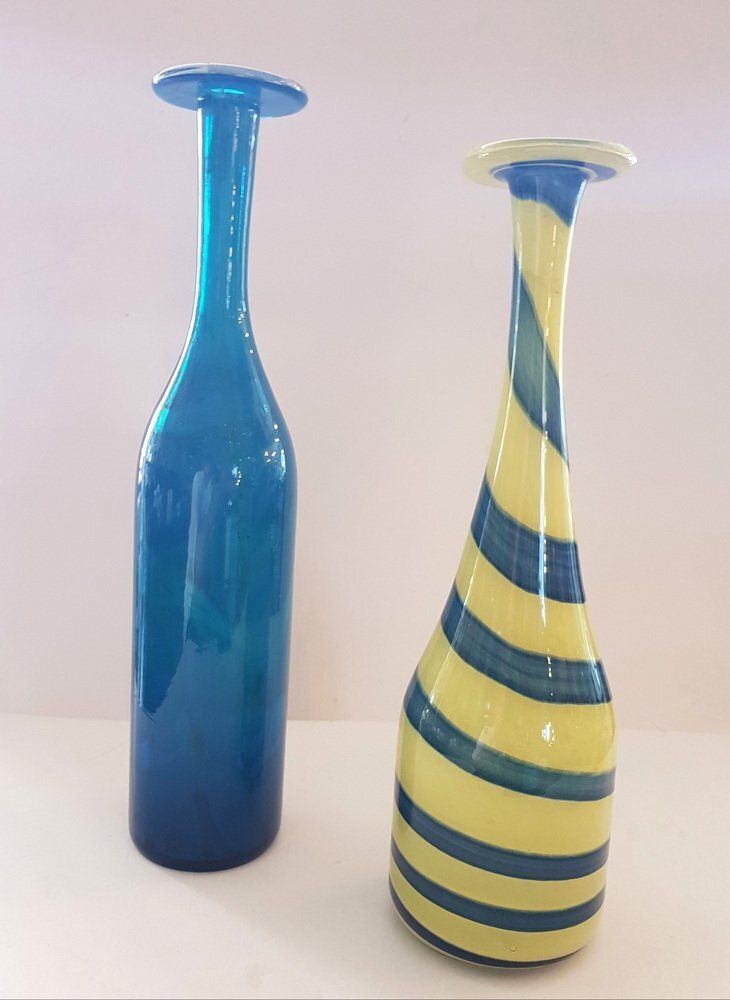 Glass Vases By Mdina, Set Of 3 photo for sale