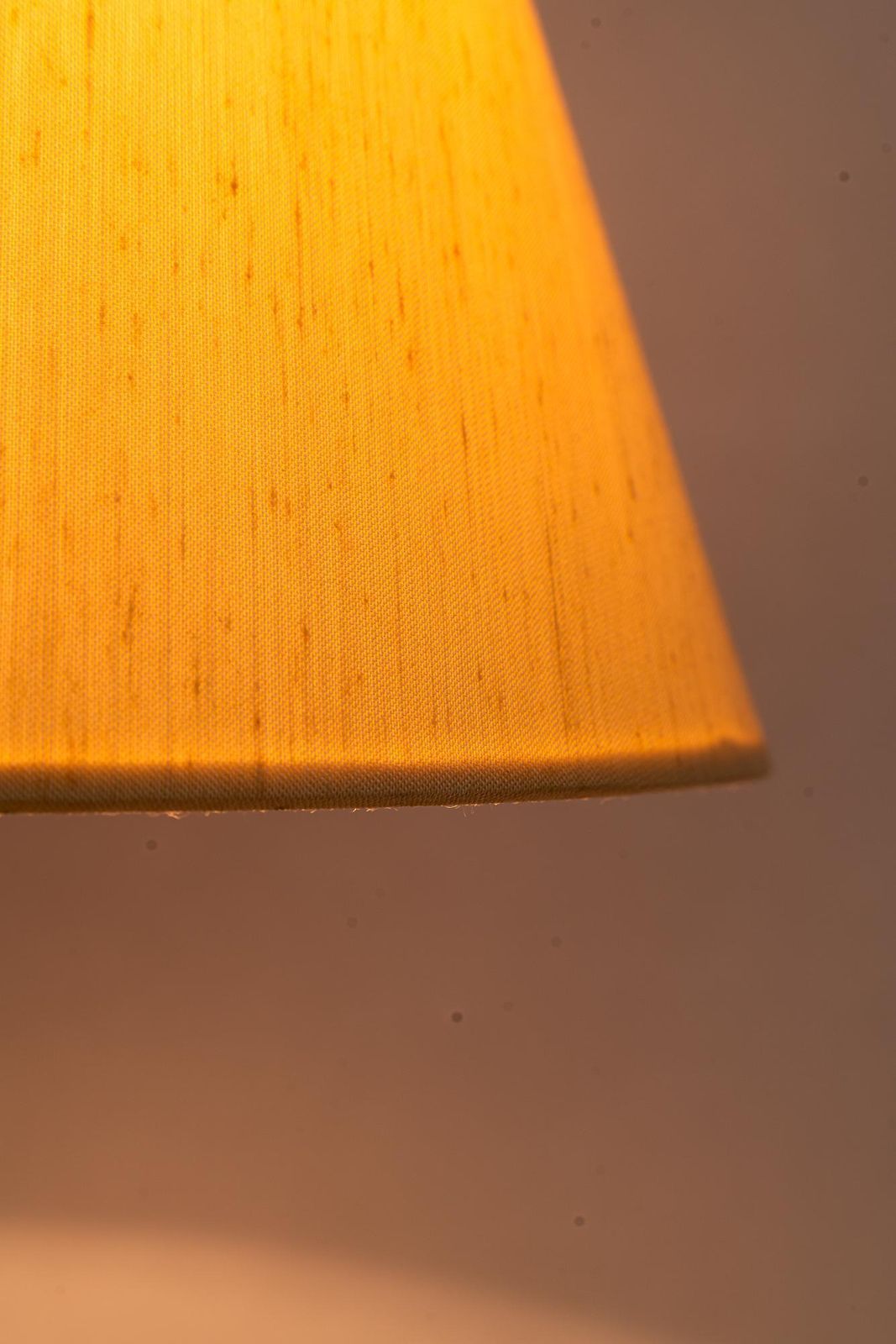 photo buy Big Wood And Nickel Table Lamp With Fabric Shade Around 1920s