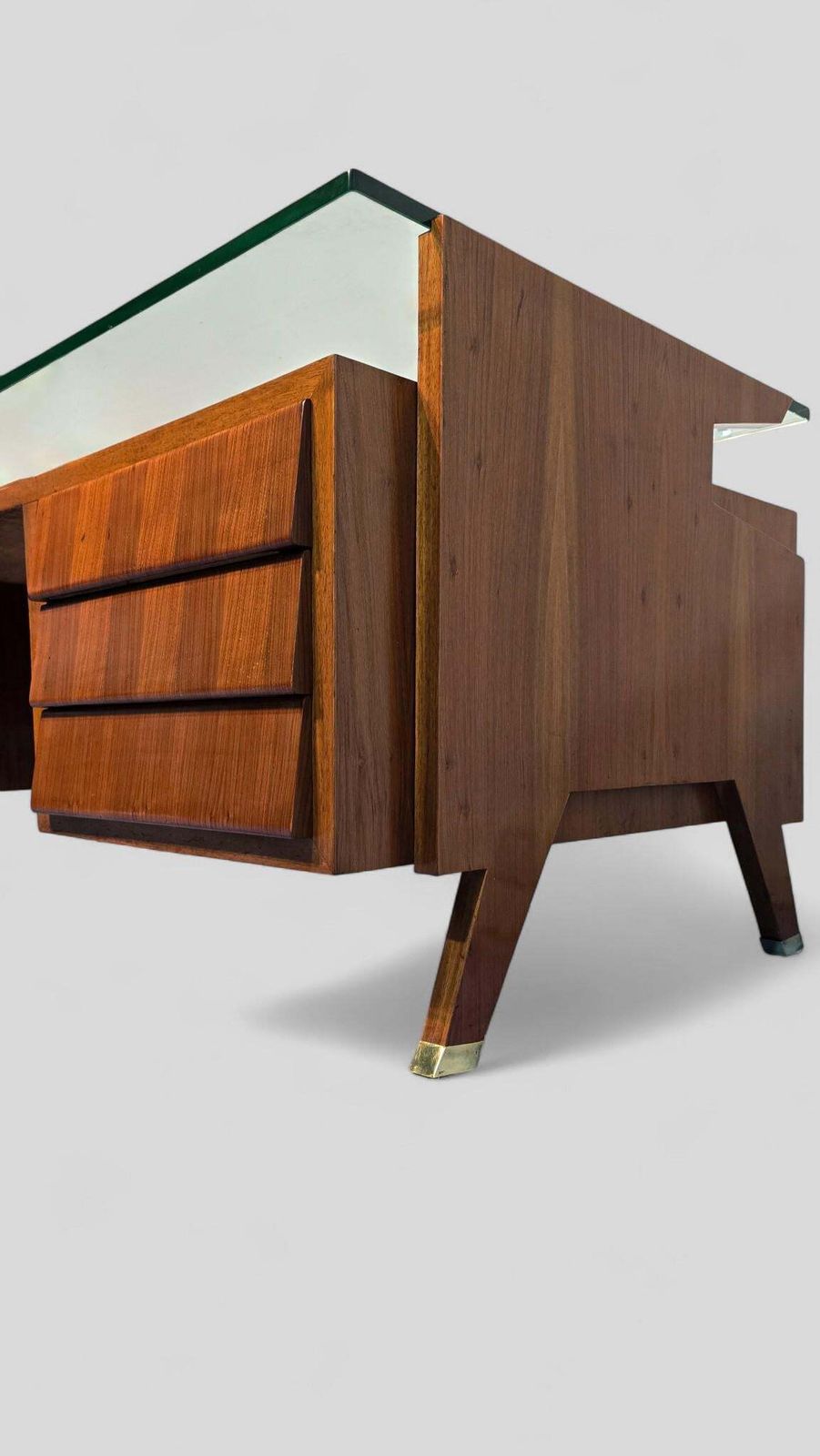 Italian Midcentury Presidential Executive Table Desk Designed By Vittorio Dassi photo 8838.0