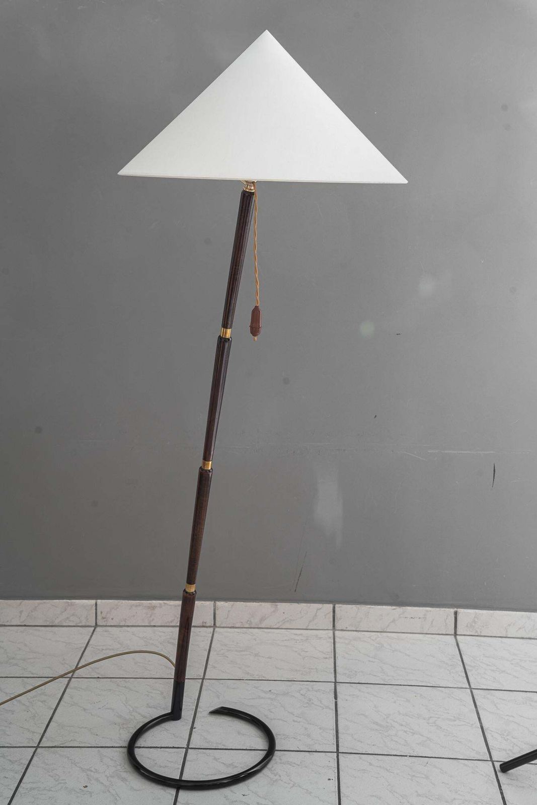 Rupert Nikoll Floor Lamp With Fabric Shade Vienna Around 1950s photo furniture