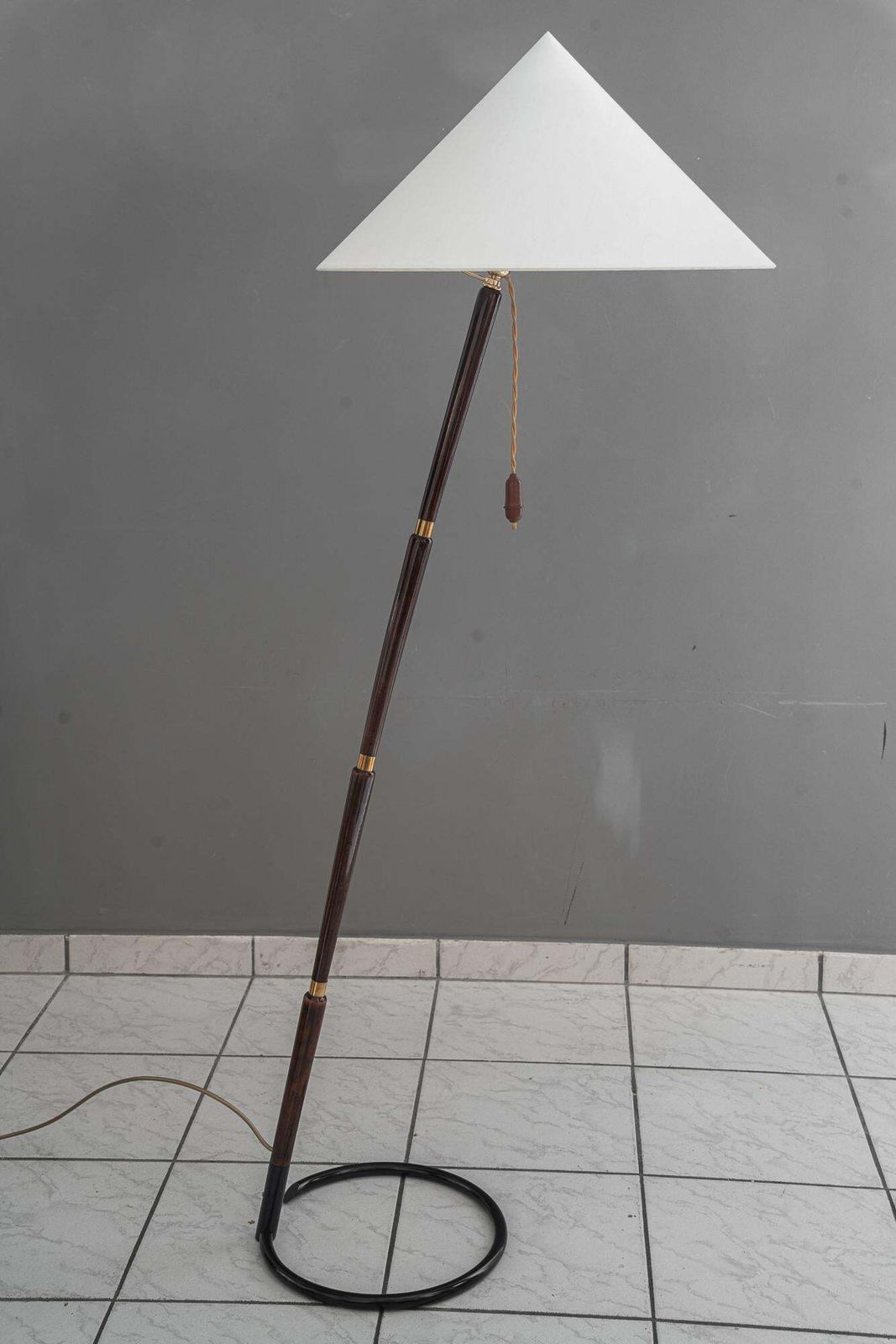 photo furniture Rupert Nikoll Floor Lamp With Fabric Shade Vienna Around 1950s