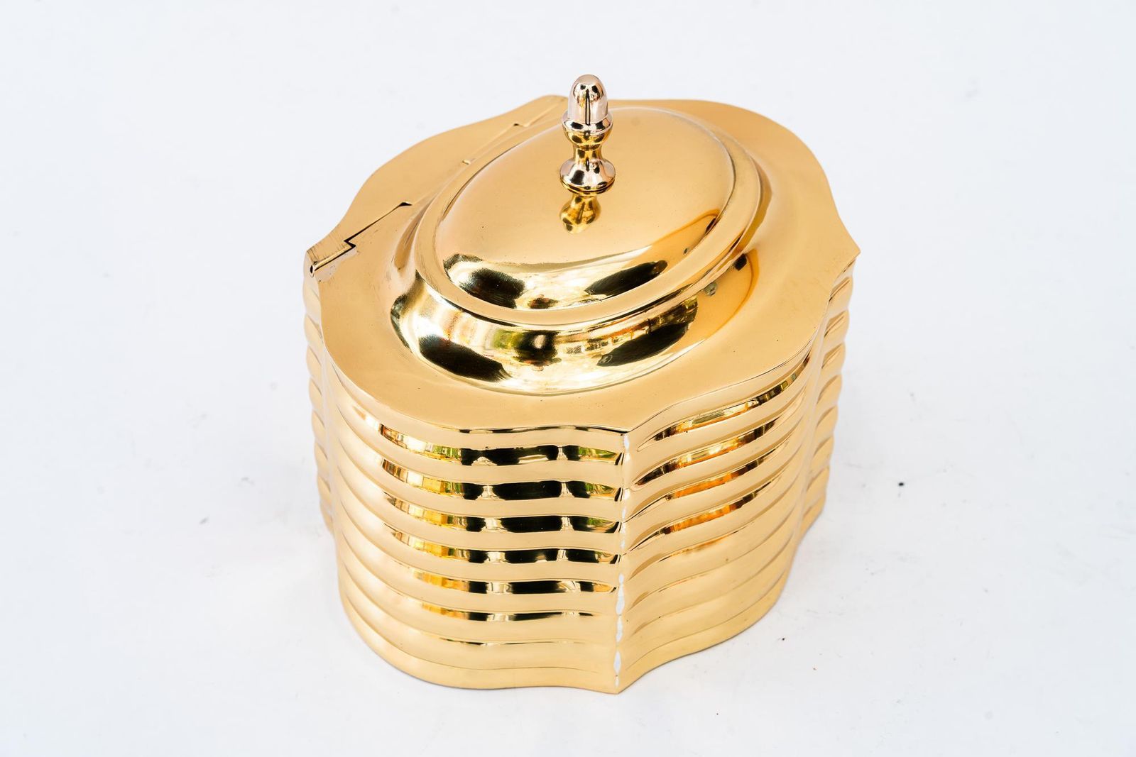 Art Deco Brass Jewelry Box Around 1920s photo vinterior