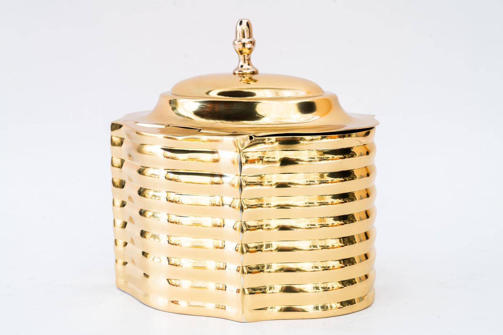 Art Deco Brass Jewelry Box Around 1920s photo vintage