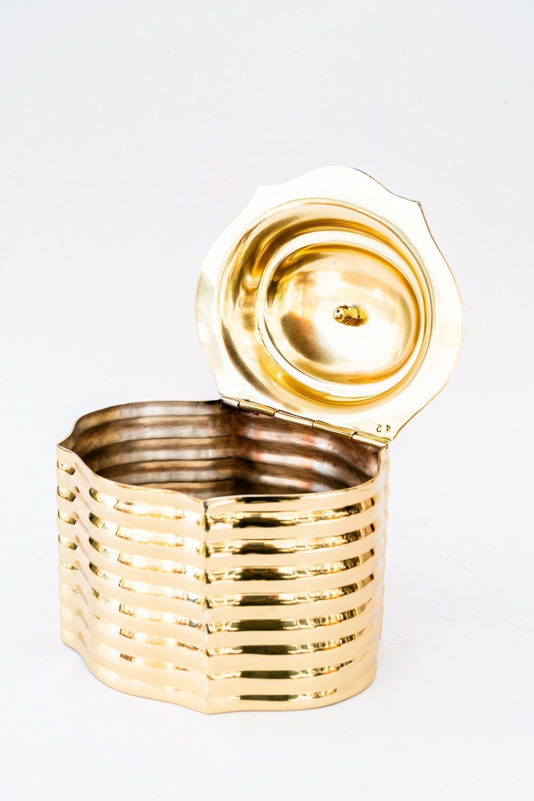 photo for sale Art Deco Brass Jewelry Box Around 1920s