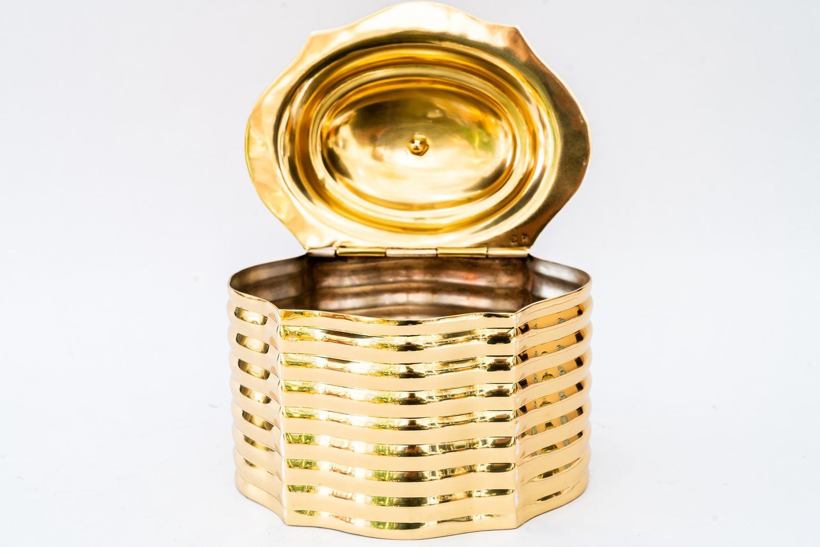248.0 Art Deco Brass Jewelry Box Around 1920s photo