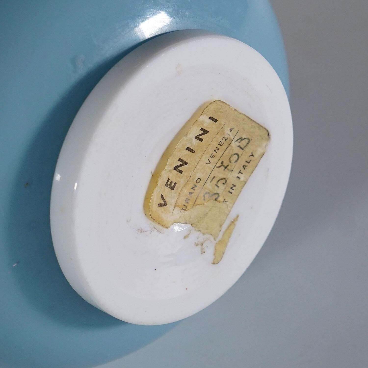 Tomaso Buzzi For Venini Vase In Light Blue And Lattimo Glass Ca. 1933 photo vinterior