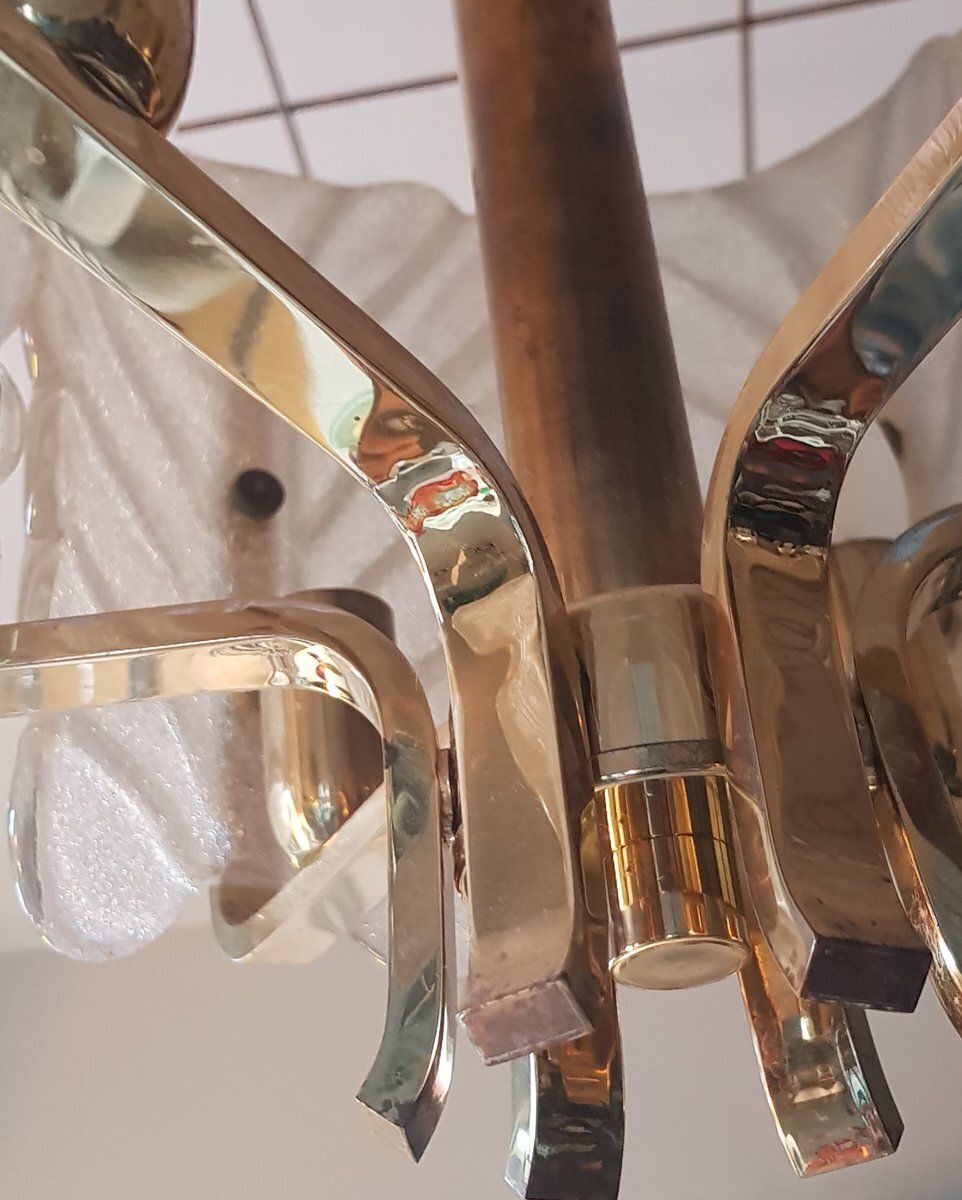Brass Ceiling Lamp By Carl Fagerlund And Orrefors For Jbs, 1960s photo for sale
