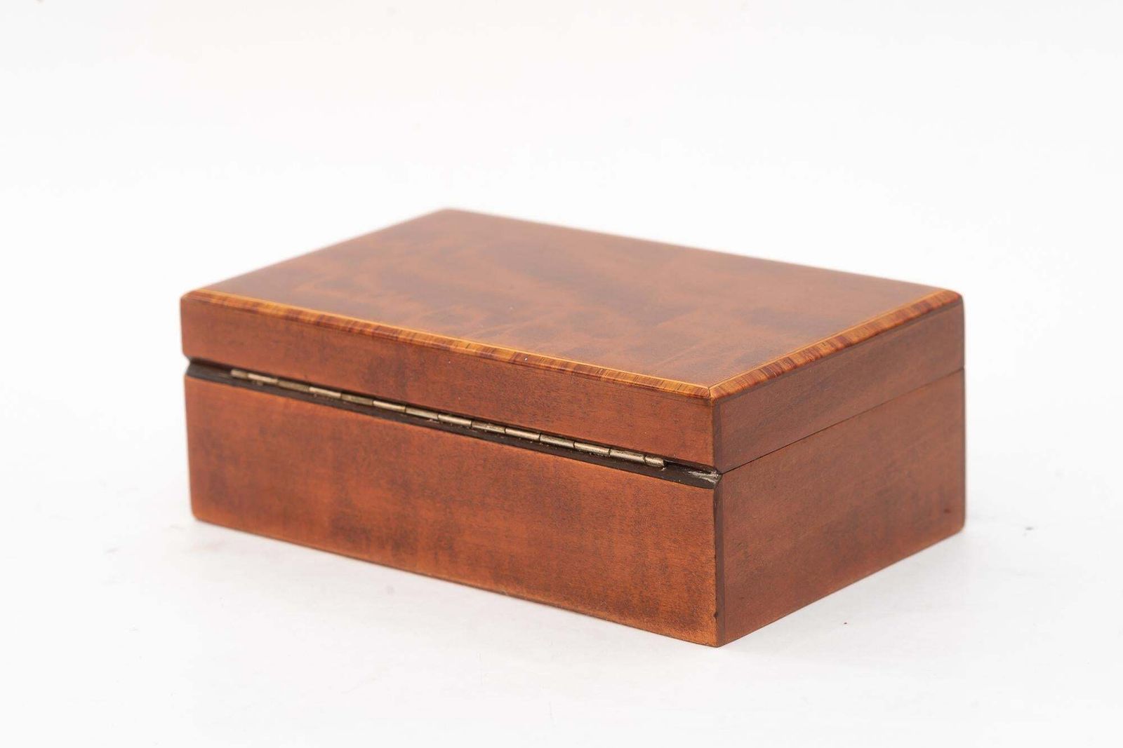 Art Deco Nut Veneer Jewelry Boxes With Inlay On The Edge Vienna Around 1920s photo 230.0