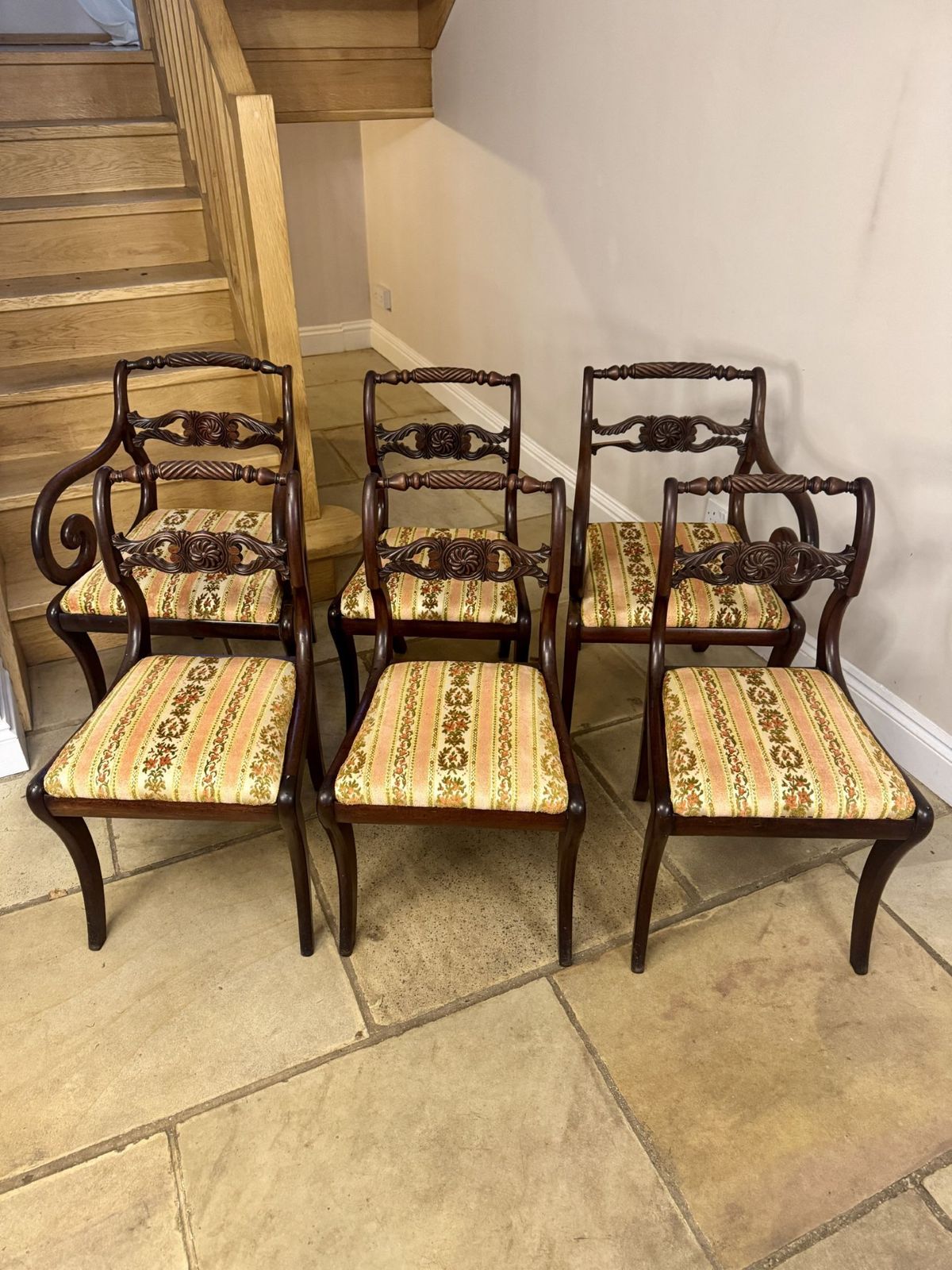 Superb Quality Antique Regency Set Of Six Dining Chairs photo vintage