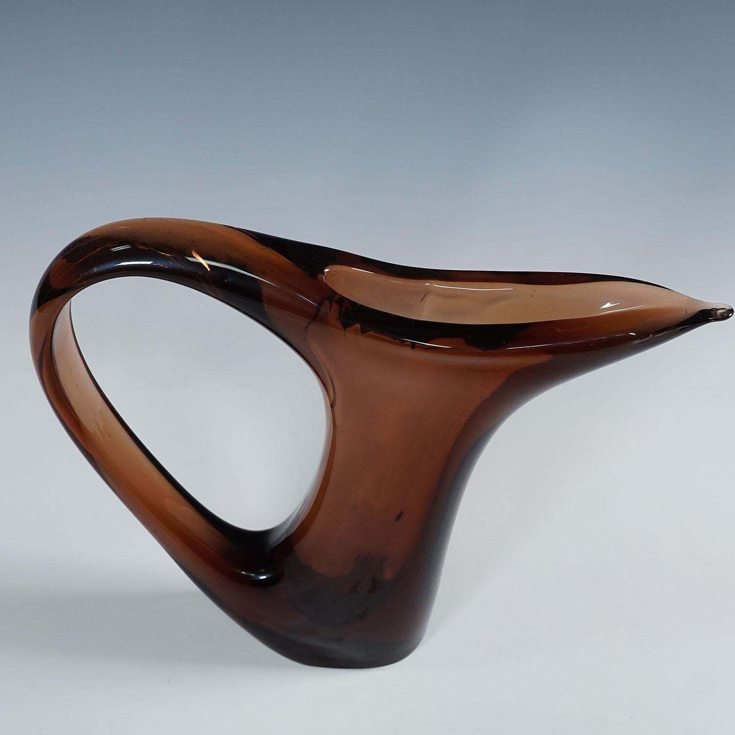 Vintage Murano Glass Vase Anse Volanti By A.Ve.M. 1950s photo 2888.0