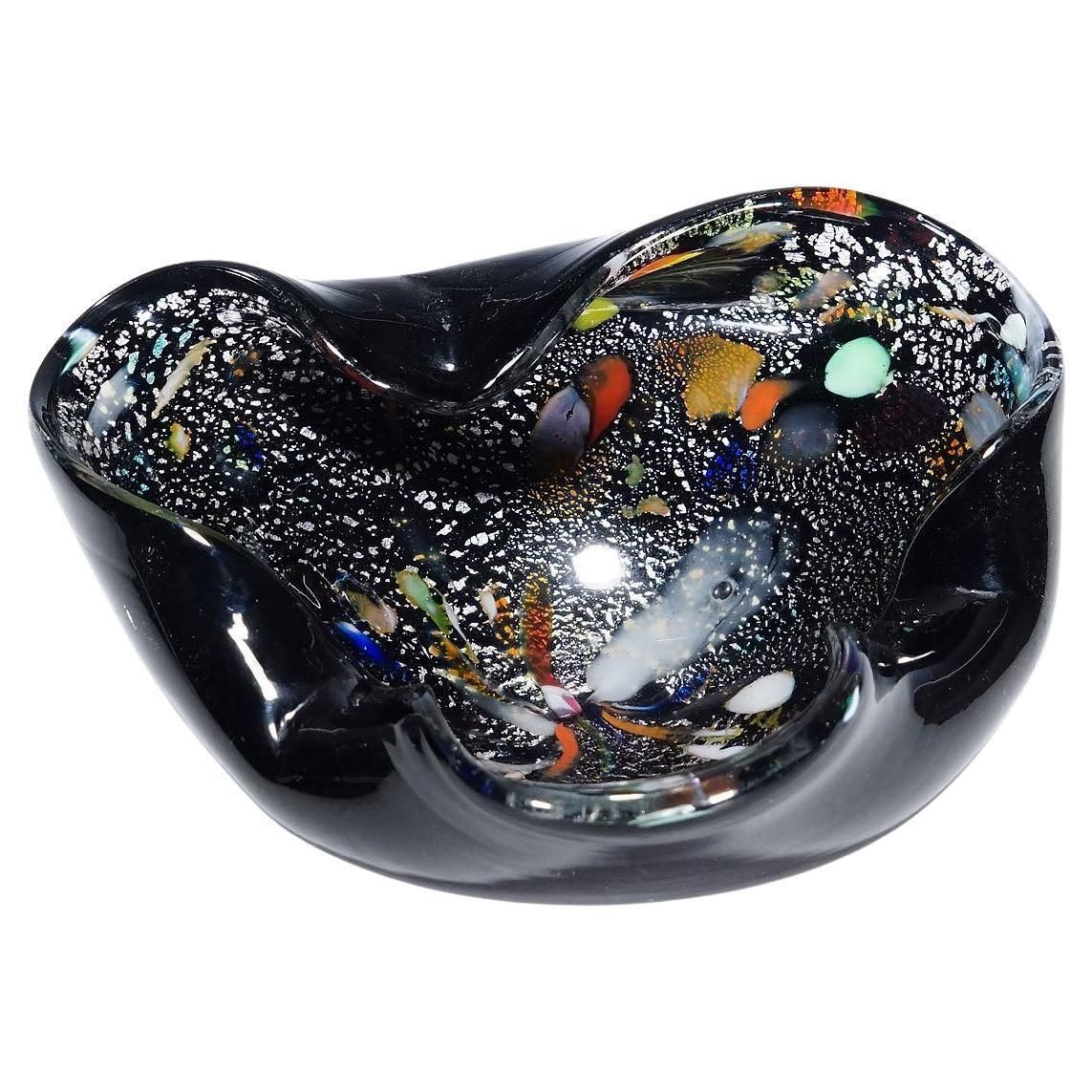 Vintage Murano Tutti Frutti Art Glass Bowl 1950s