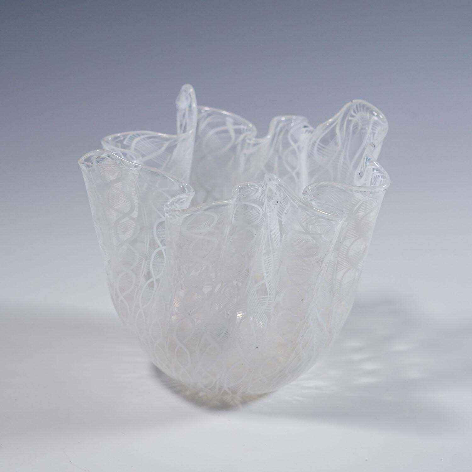 Fazzoletto Zanfirico Vase By Fulvio Bianconi For Venini, Venice Murano 1950s photo Home Decor