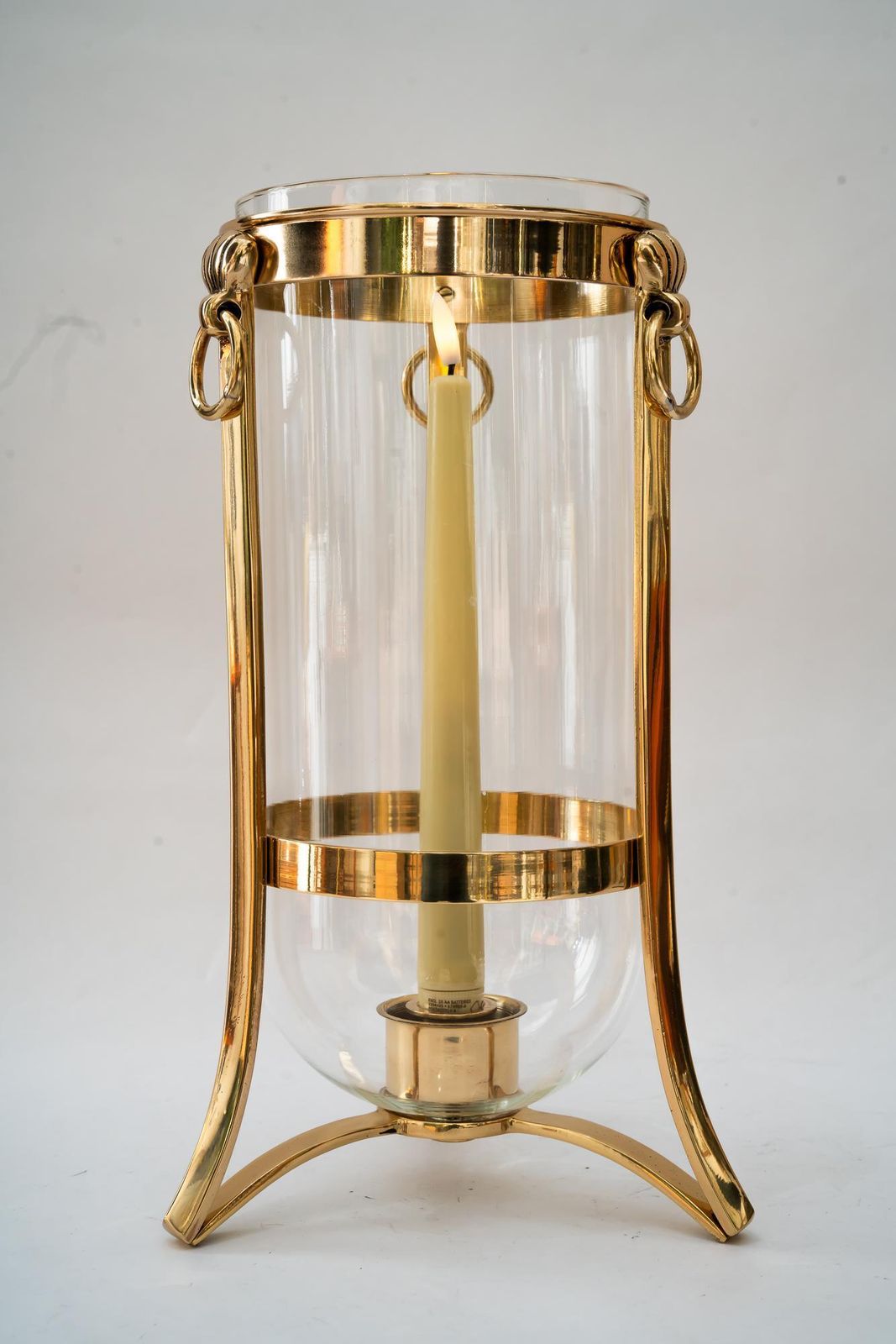 photo furniture Bronze Balcony Candle Lantern With Glass Vienna Around 1960s