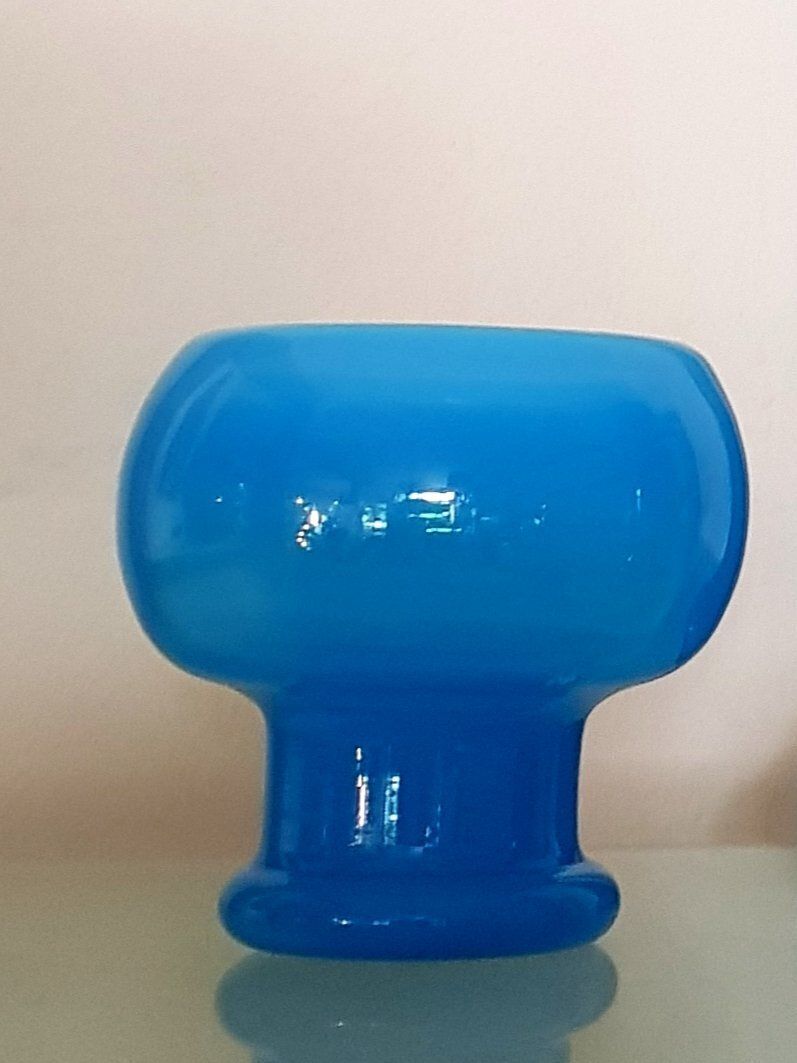 Mid Century Blue Vases From Friedrich Glas, 1960s, Set Of 3 photo Home Decor