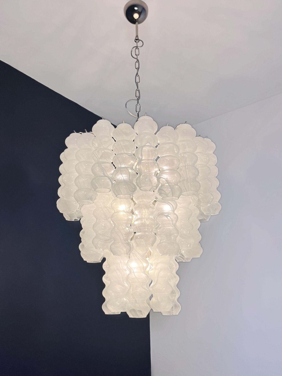 Lighting Italian Chandelier In Murano Glass, 1980s photo