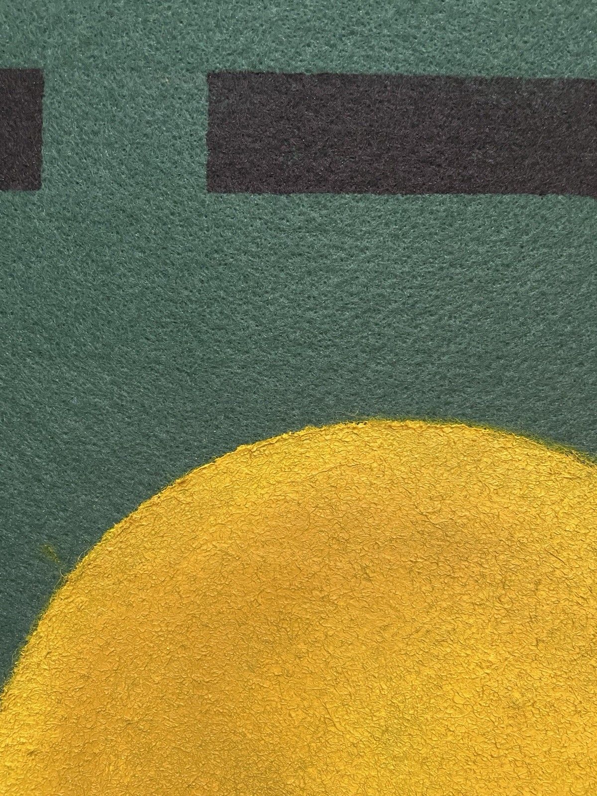 Large Mid Century Modernist  Abstract Oil Painting On Felt 1980s Signed German? photo vinterior