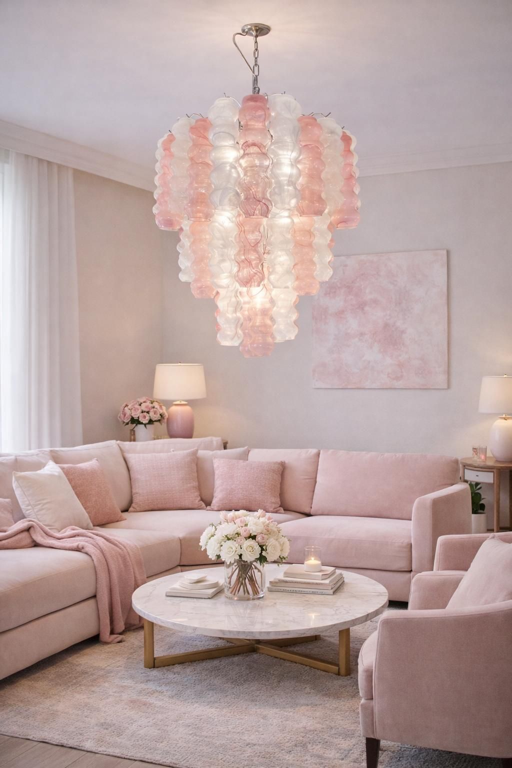 Italian Chandelier In Murano Glass, 1980s photo buy