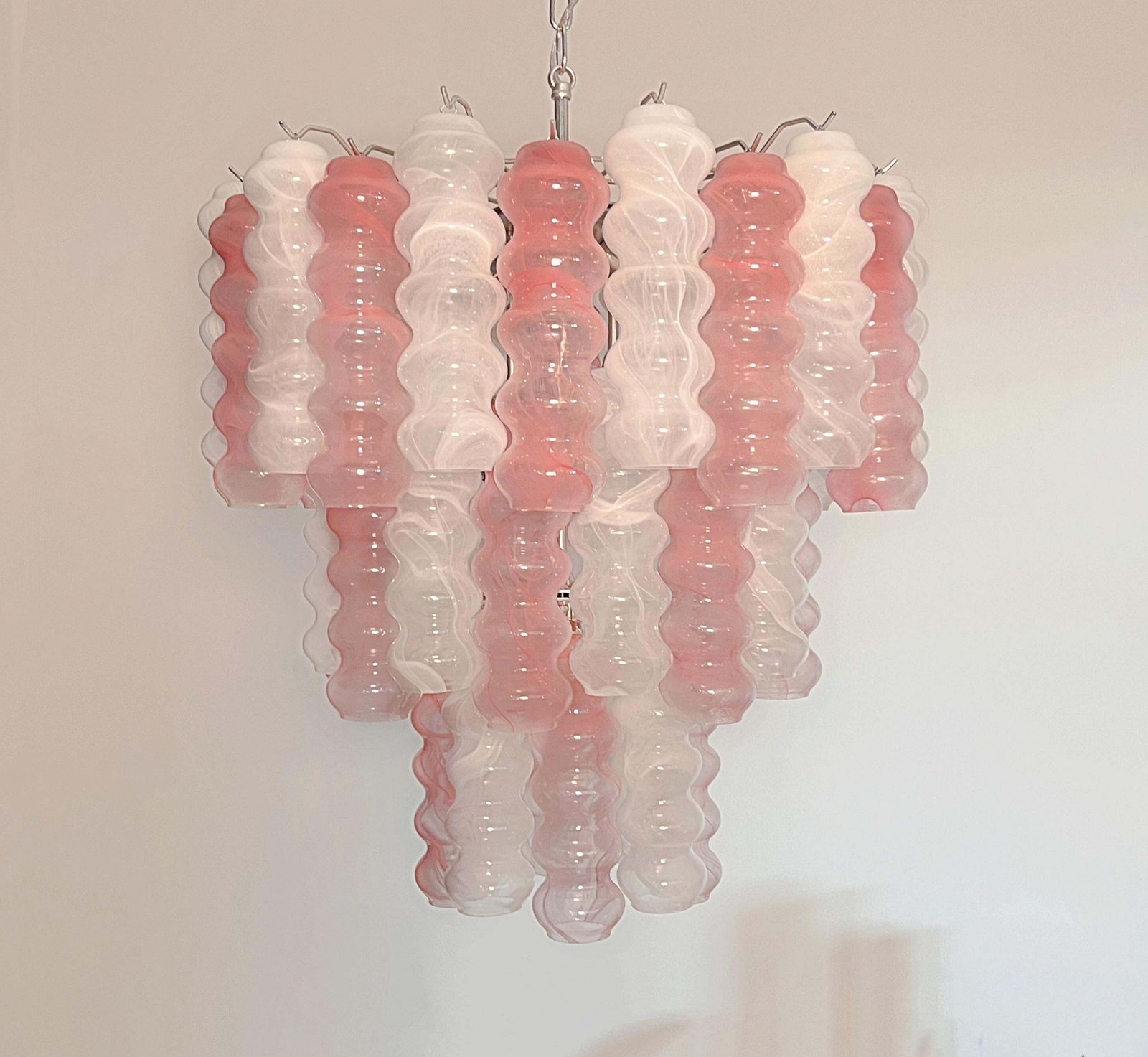 photo vintage Italian Chandelier In Murano Glass, 1980s