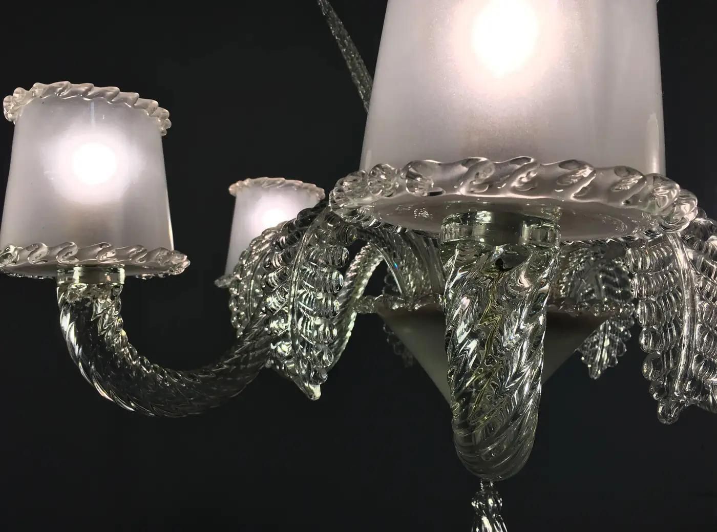 Amazing Chandelier By Barovier & Toso, Murano, 1940s photo buy