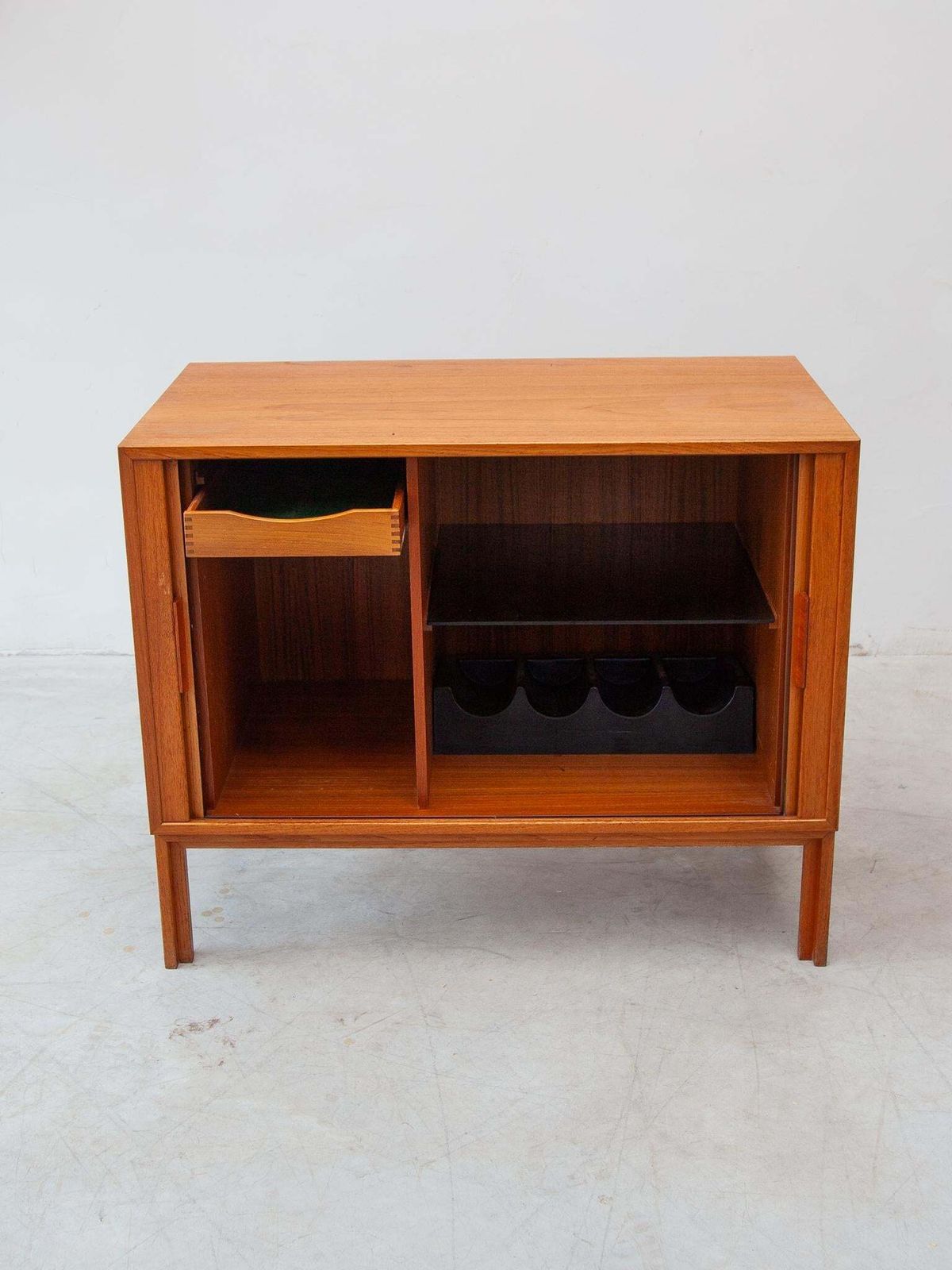 Kai Kristiansen Small Sideboard With Tambour Doors, Made In Denmark photo Furniture