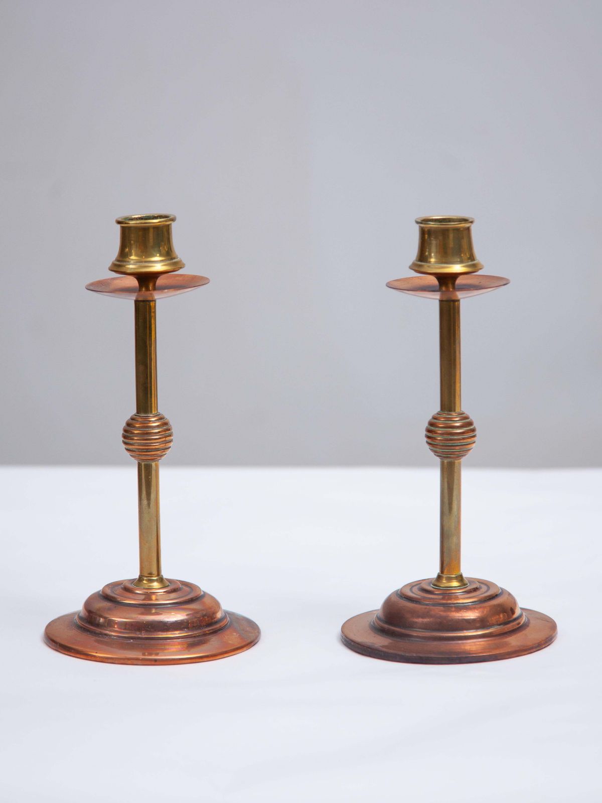 Set Of Two Candlesticks Arts And Crafts, 1900, England photo furniture